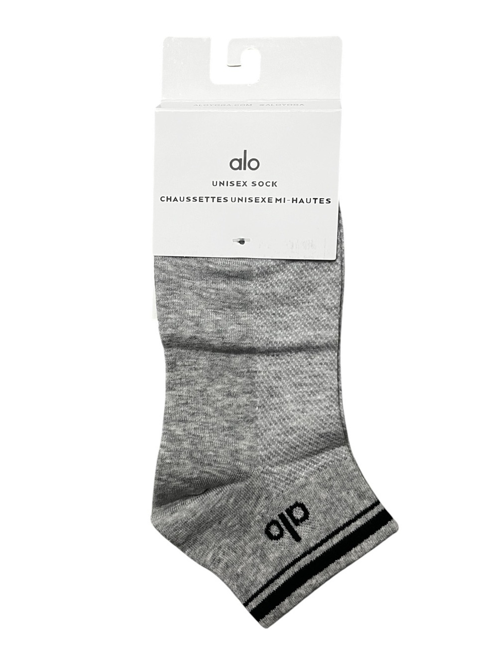 Alo Yoga Unisex Gray Quarter Socks Size Small Athleisure Casual Everyday